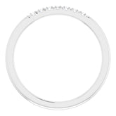 Platinum 1/10 CTW Natural Diamond French-Set Anniversary Band